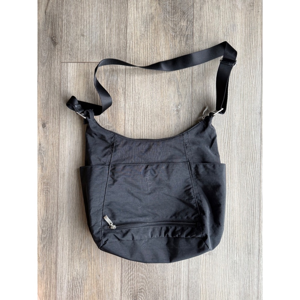 Baggallini Everywhere Bag Black Nylon Crossbody Travel Shoulder Bag Organizers